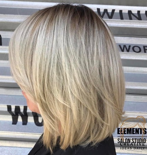Ash Blonde Bob with Light Long Layers