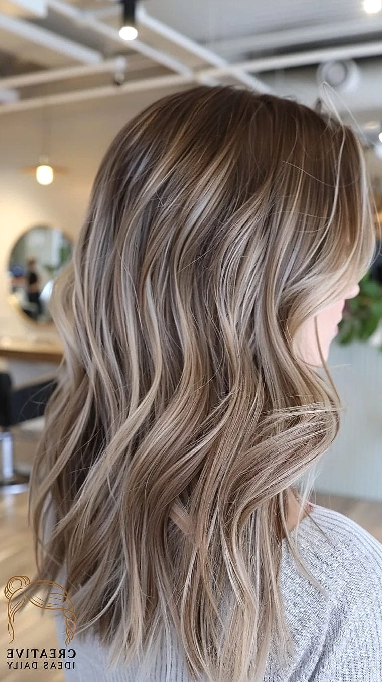 27 Medium Length Hair Ideas Every Woman Needs to See 24 Ash Blonde Lob With Lowlights