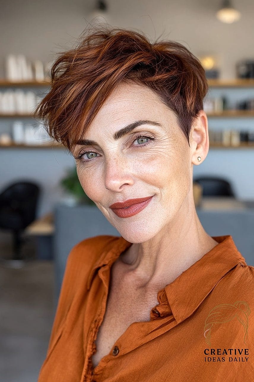 30 90S Pixie Cut Ideas You Need to Try Next 24 Auburn Pixie with Soft Layers