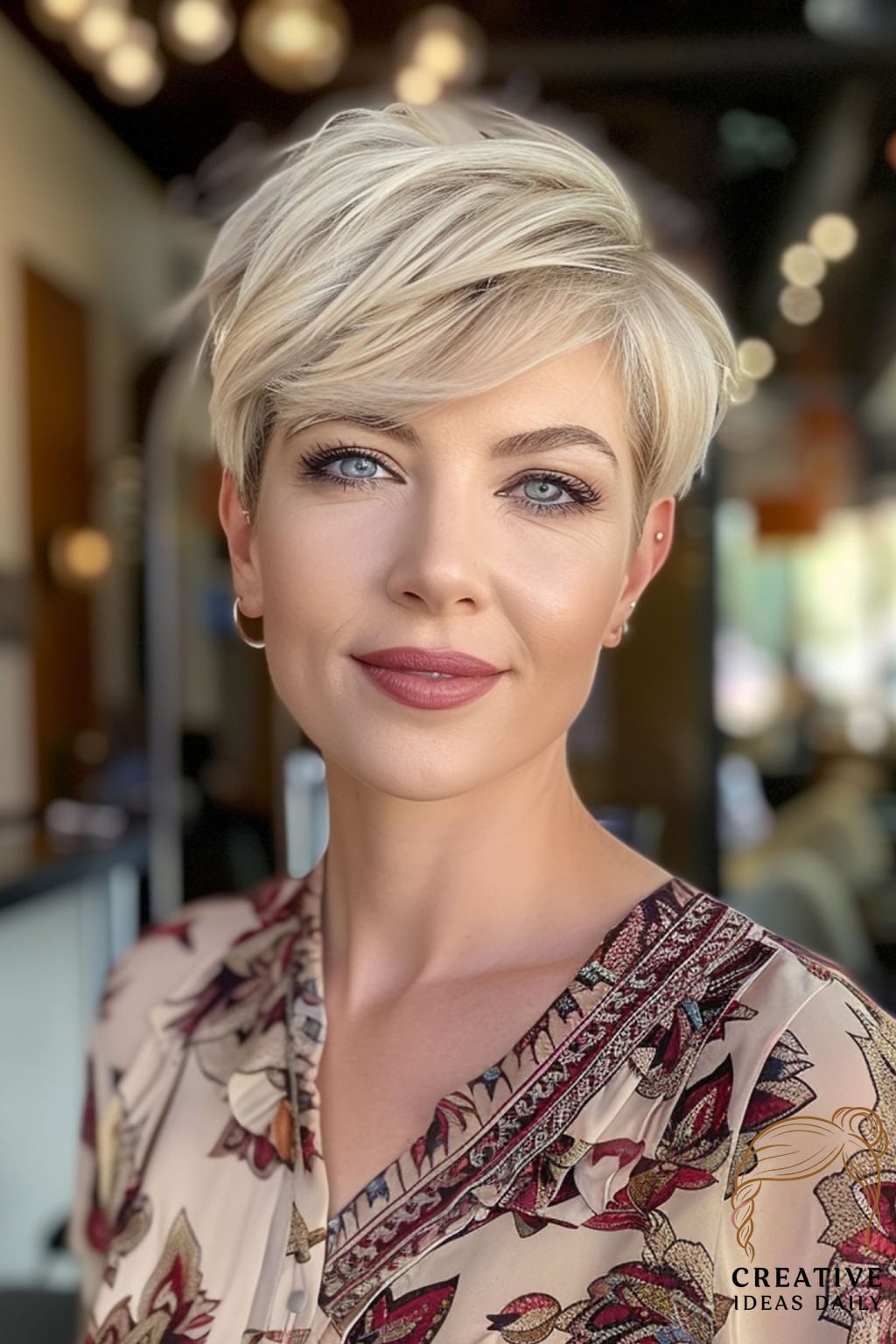 Blonde Pixie Cut for Women Over 30