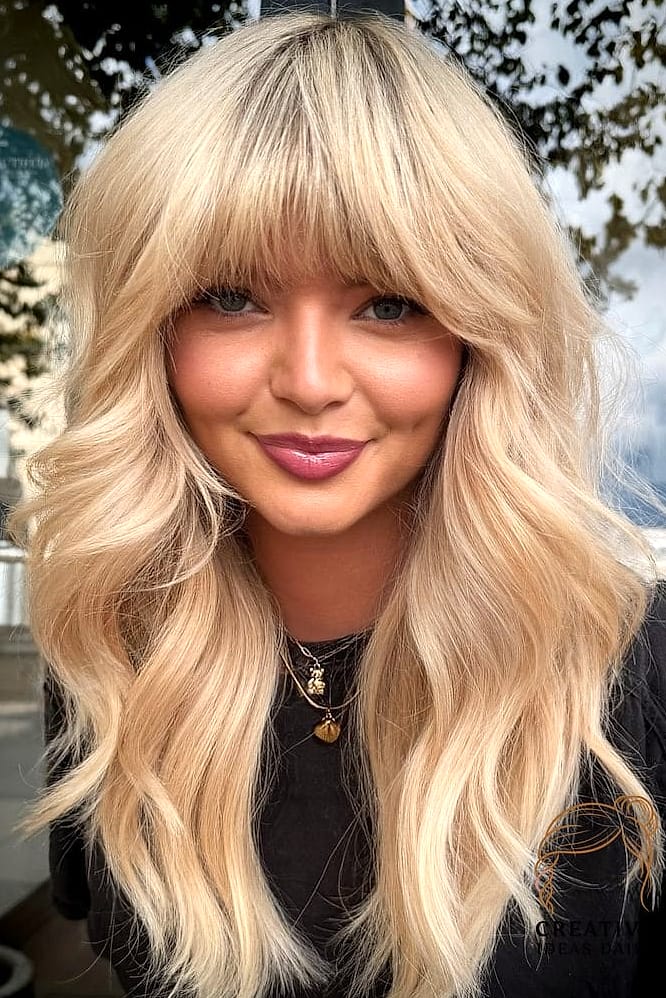 Blonde Shag With Bangs