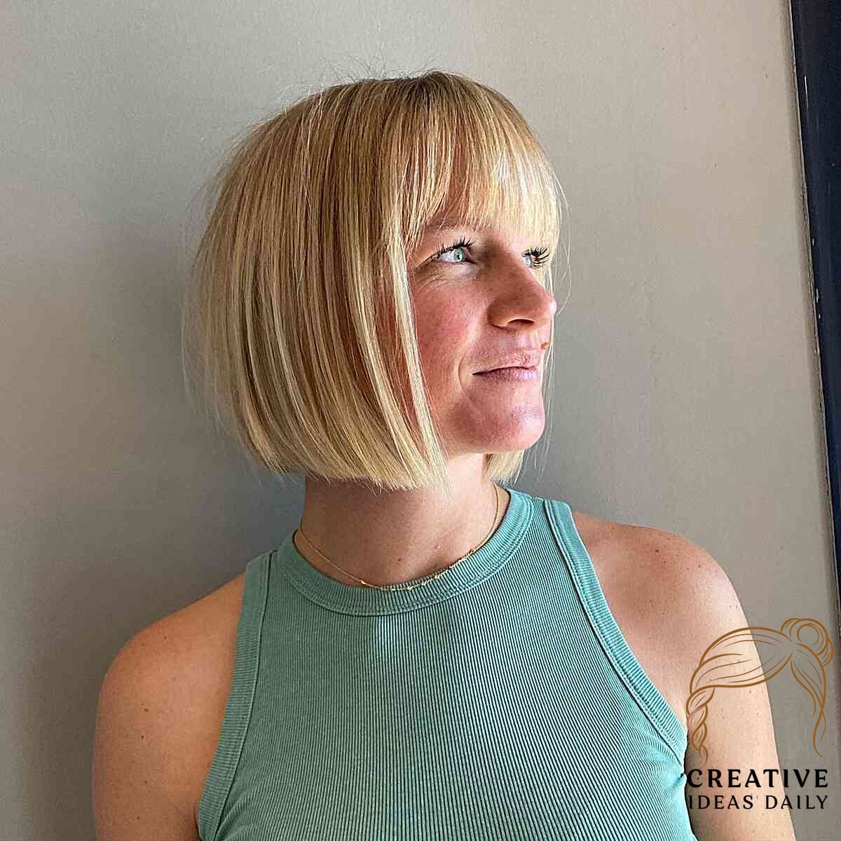21 Asian Short Hair Ideas That Are Trending Right Now 13 Blunt Bangs with a Chin Bob