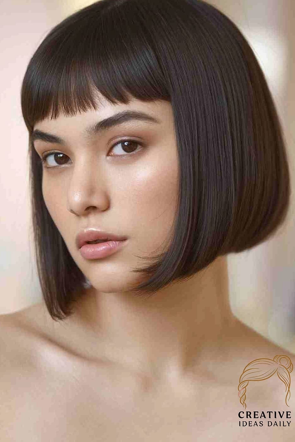Blunt Bixie with Bangs
