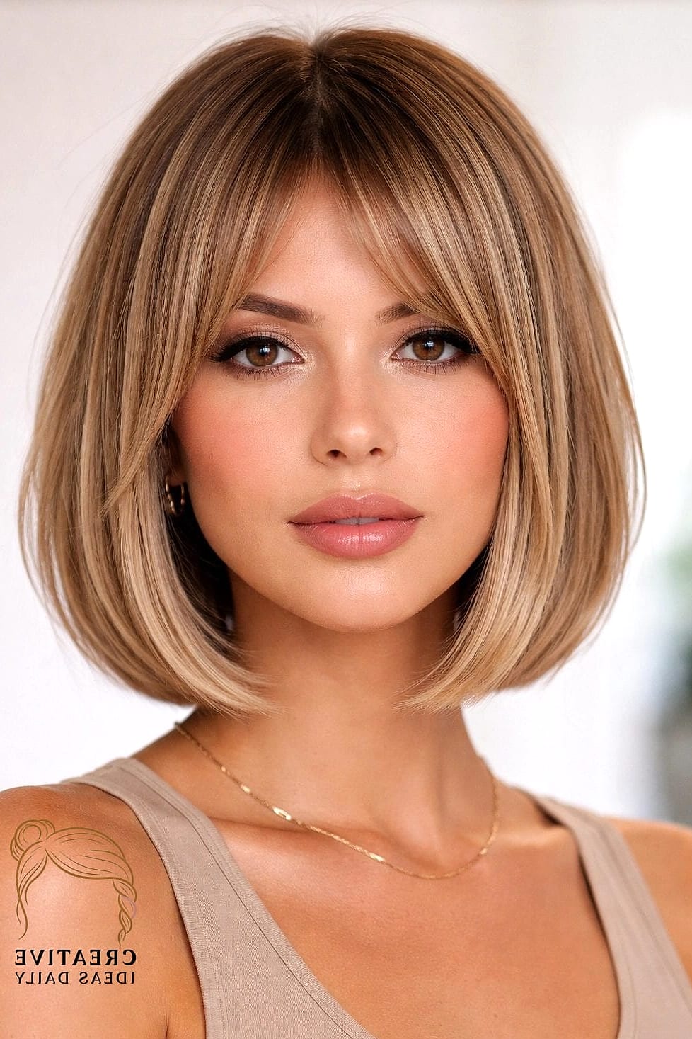 Blunt Bob with Subtle Face-Framing Layers