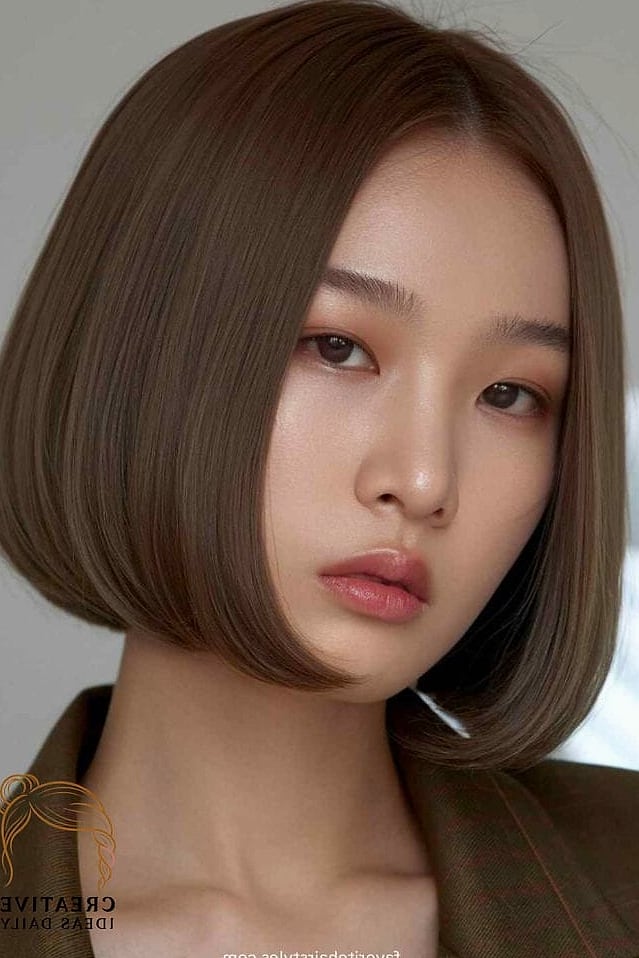 Blunt Bob With Middle Part