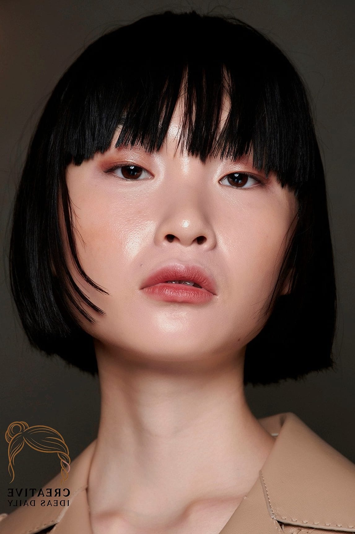 Blunt Bob with a Deep Side Part