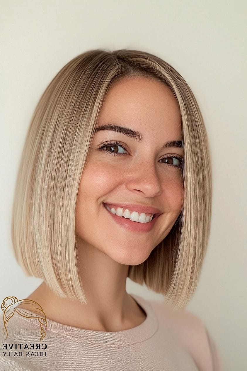 Blunt Bob Just Below the Chin