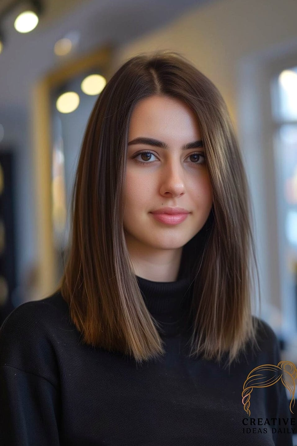 Blunt Cut With Curtain Bangs