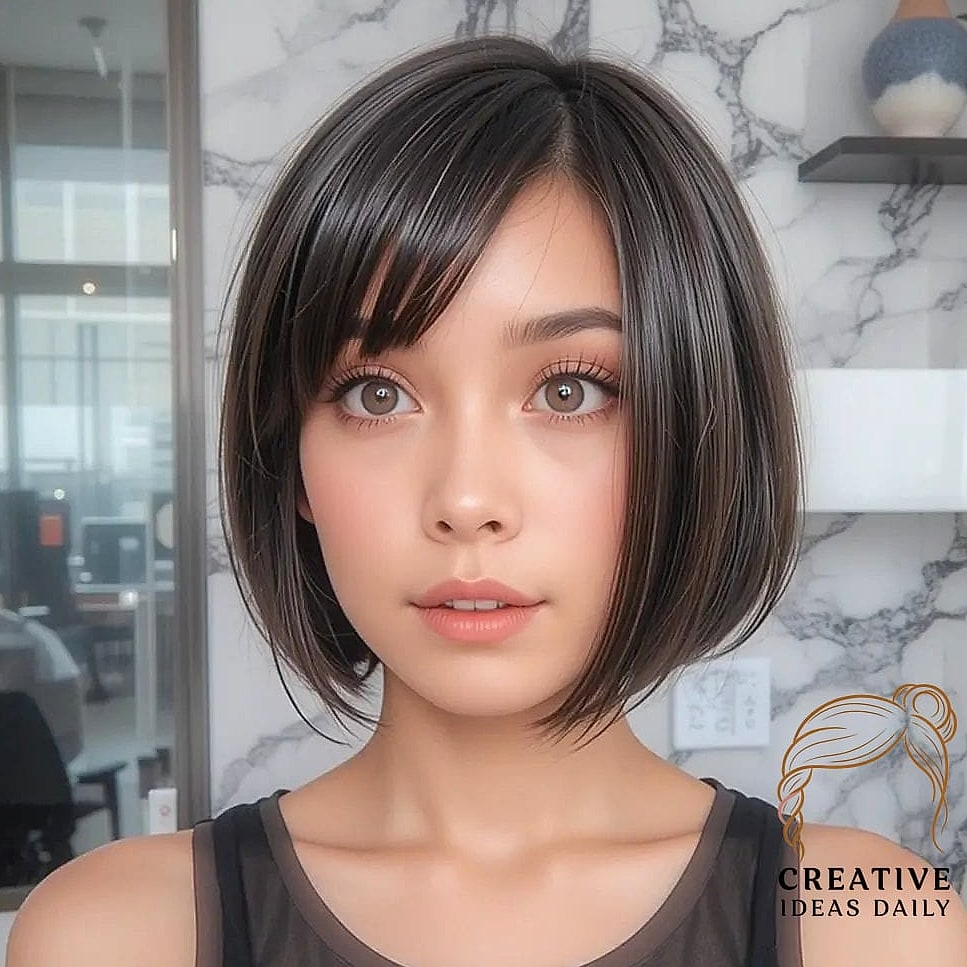Blunt Ear-Length Bob