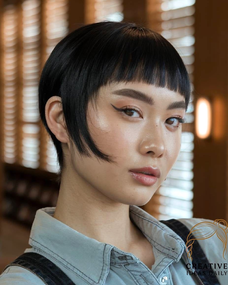 21 Asian Short Hair Ideas That Are Trending Right Now 7 Blunt Micro Bob