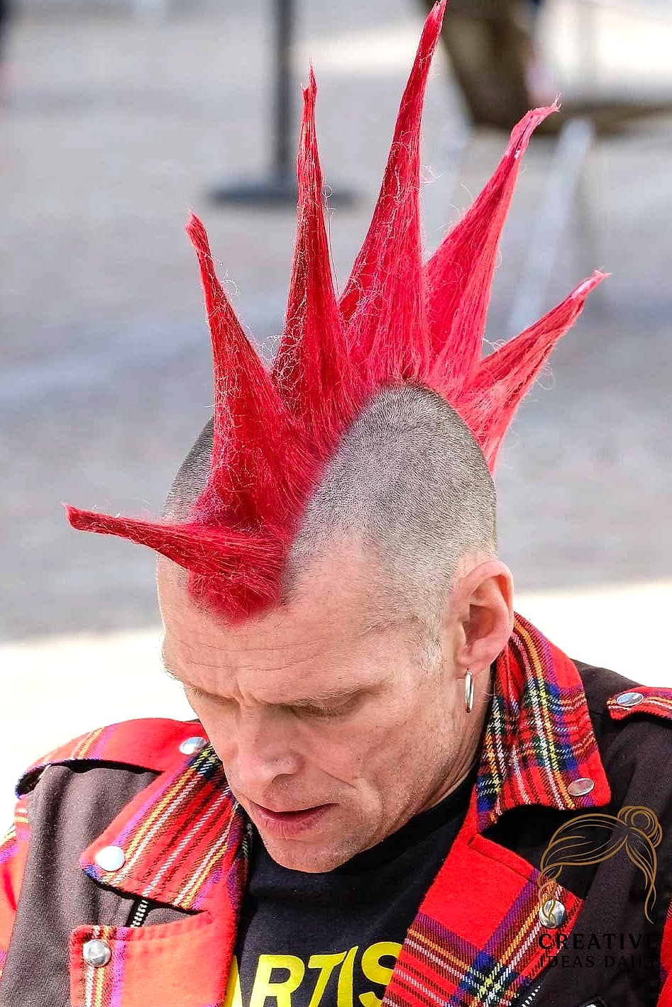 Bold Red Spiked Pixie