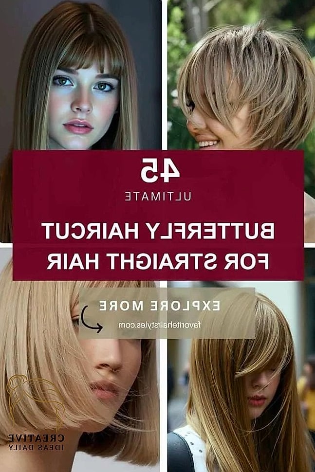 Butterfly Haircut With Glossy Straight Finish