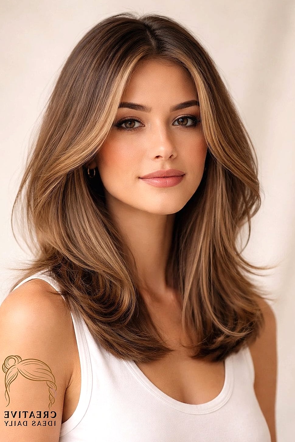 27 Medium Length Hair Ideas Every Woman Needs to See 13 Butterfly Layers With Voluminous Crown