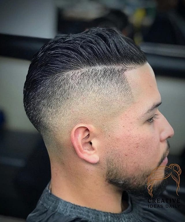 Buzzed Sides with Long Textured Top