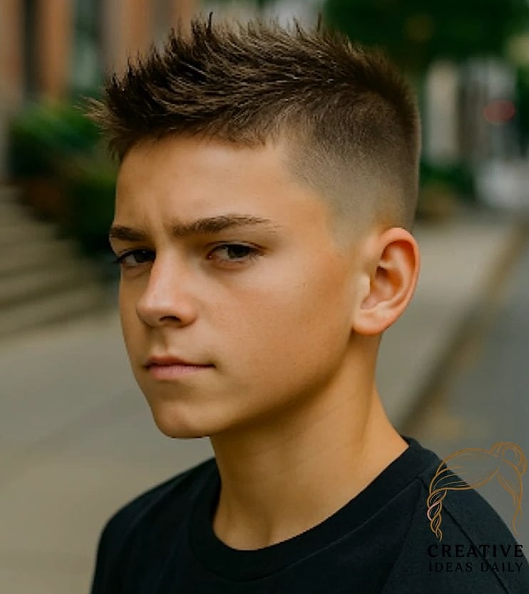 Buzzed Sides with Long Spiked Top