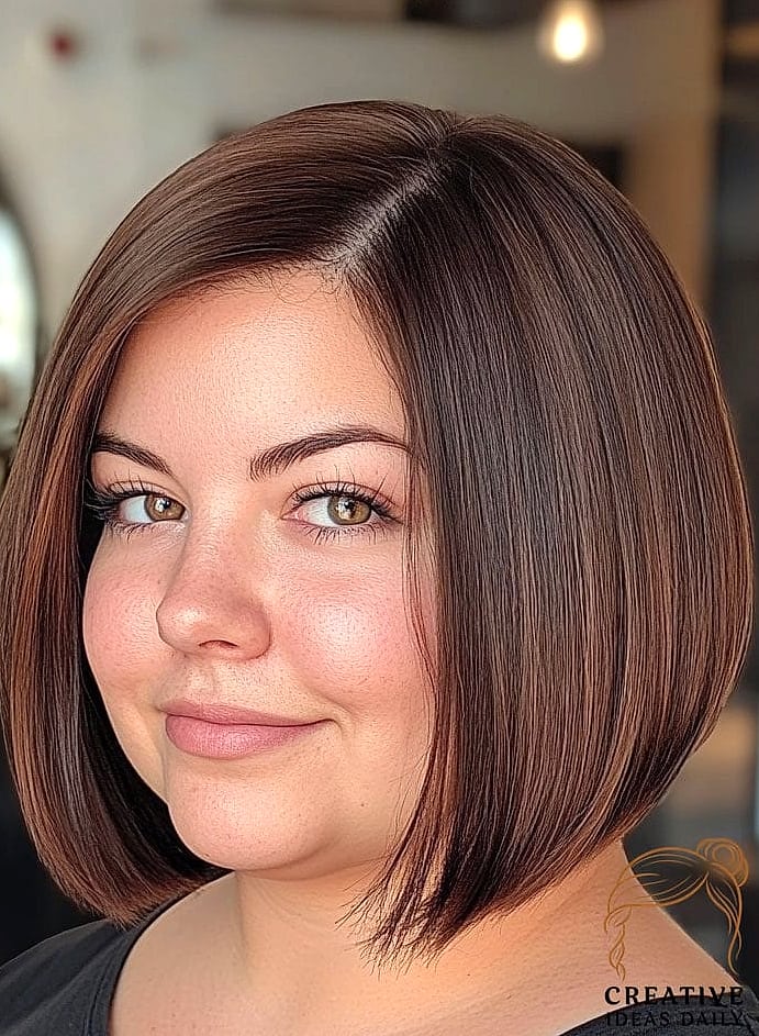 Chin-Length Bob with Angled Layers