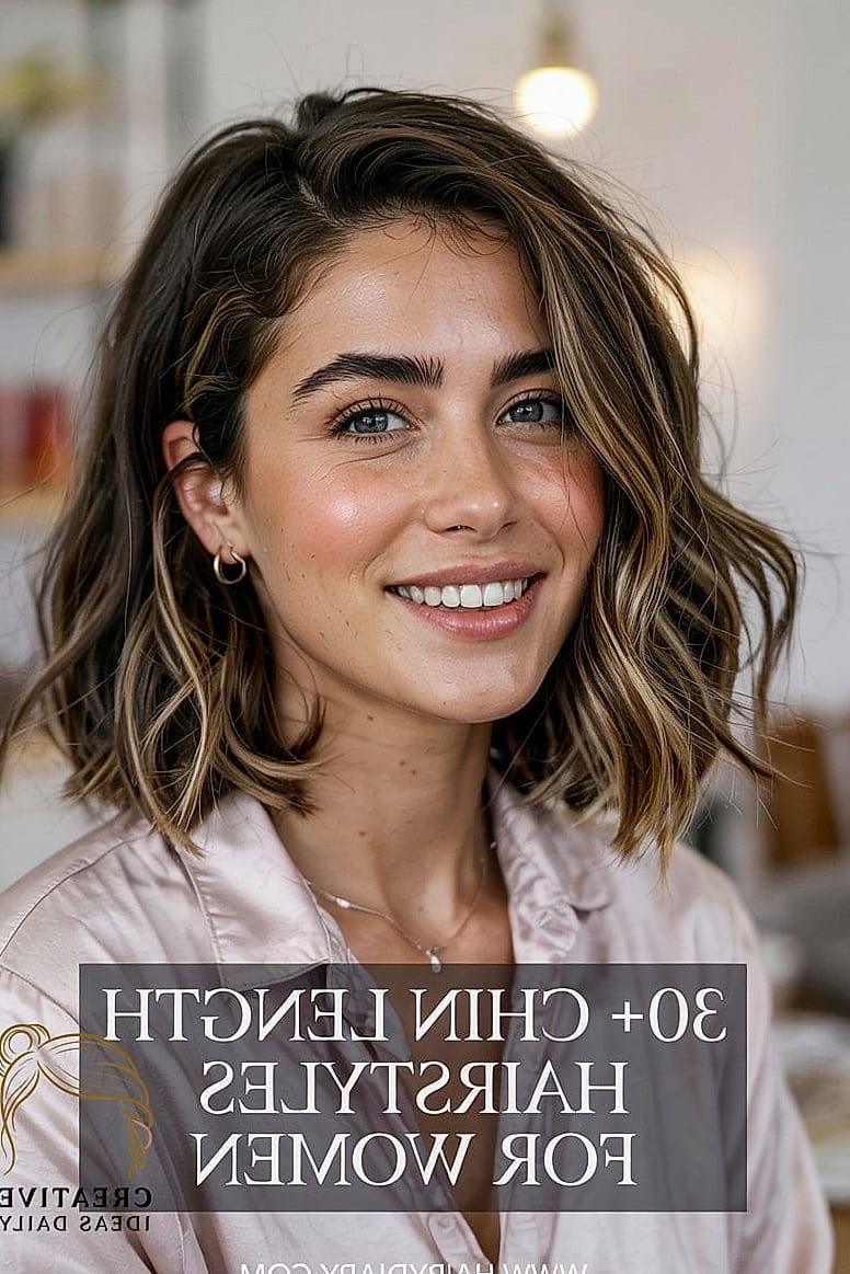 Chin-Length Bob with Playful Bouncy Perm Curls