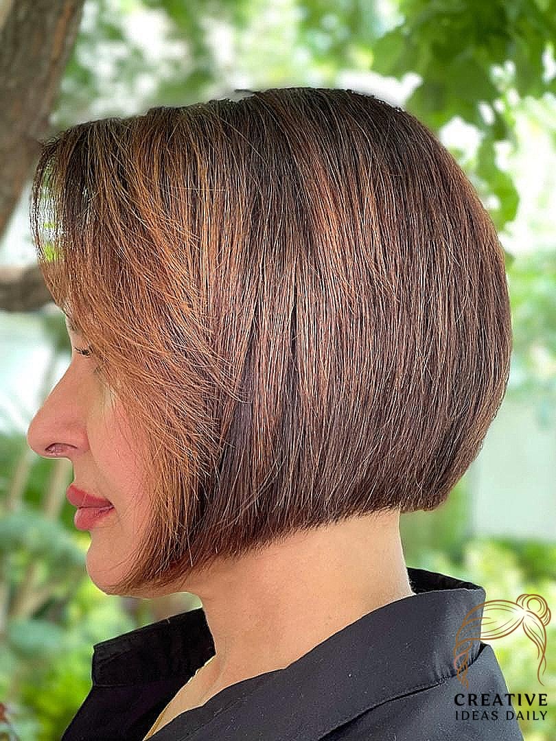 Chin-Length Straight Bob with Subtle Highlights