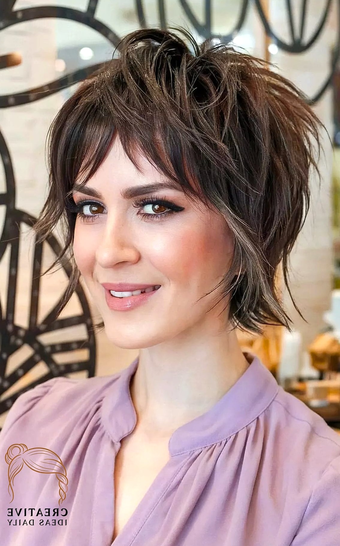 Chin-Length Bob with Blunt Bangs