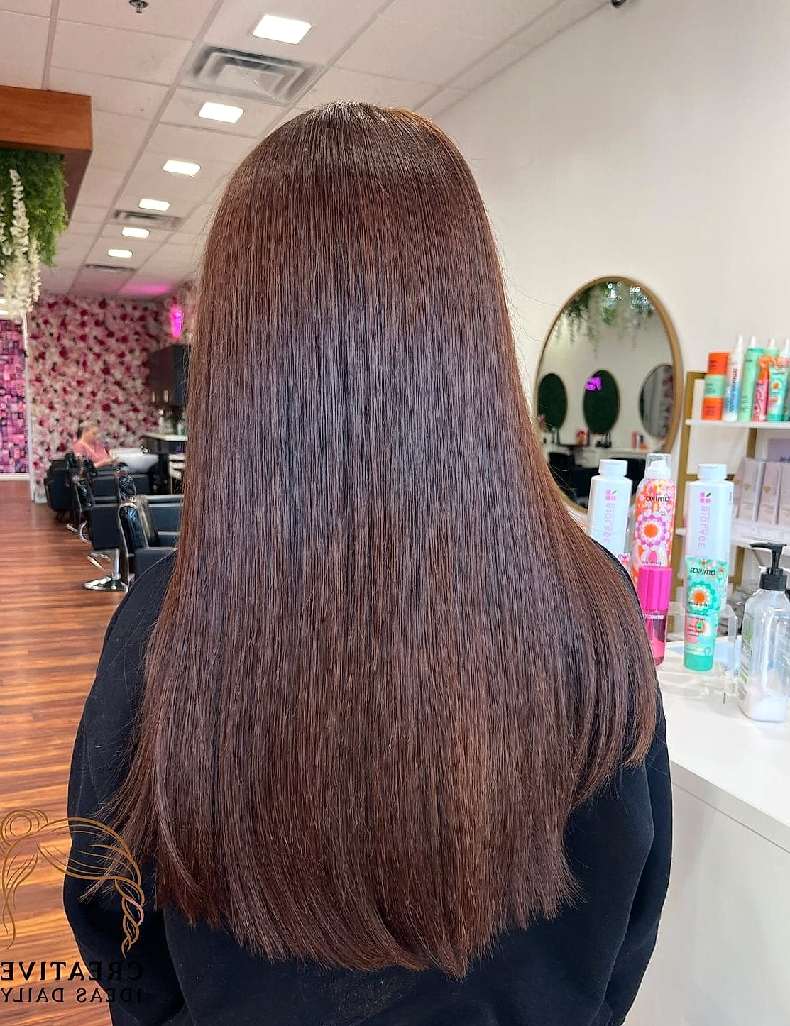 Chocolate Brown Straight Hair
