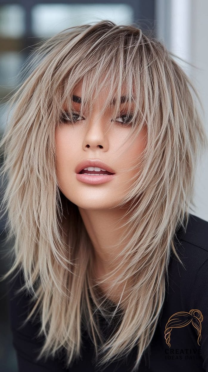 Choppy Layers with Bangs