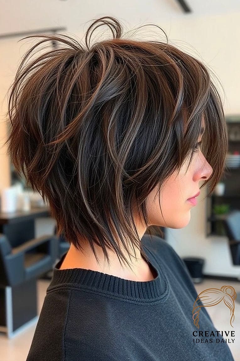 27 Medium Length Hair Ideas Every Woman Needs to See 16 Choppy Pixie-Bob Hybrid