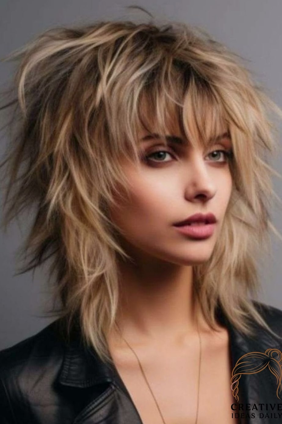Choppy Shag with Curtain Bangs