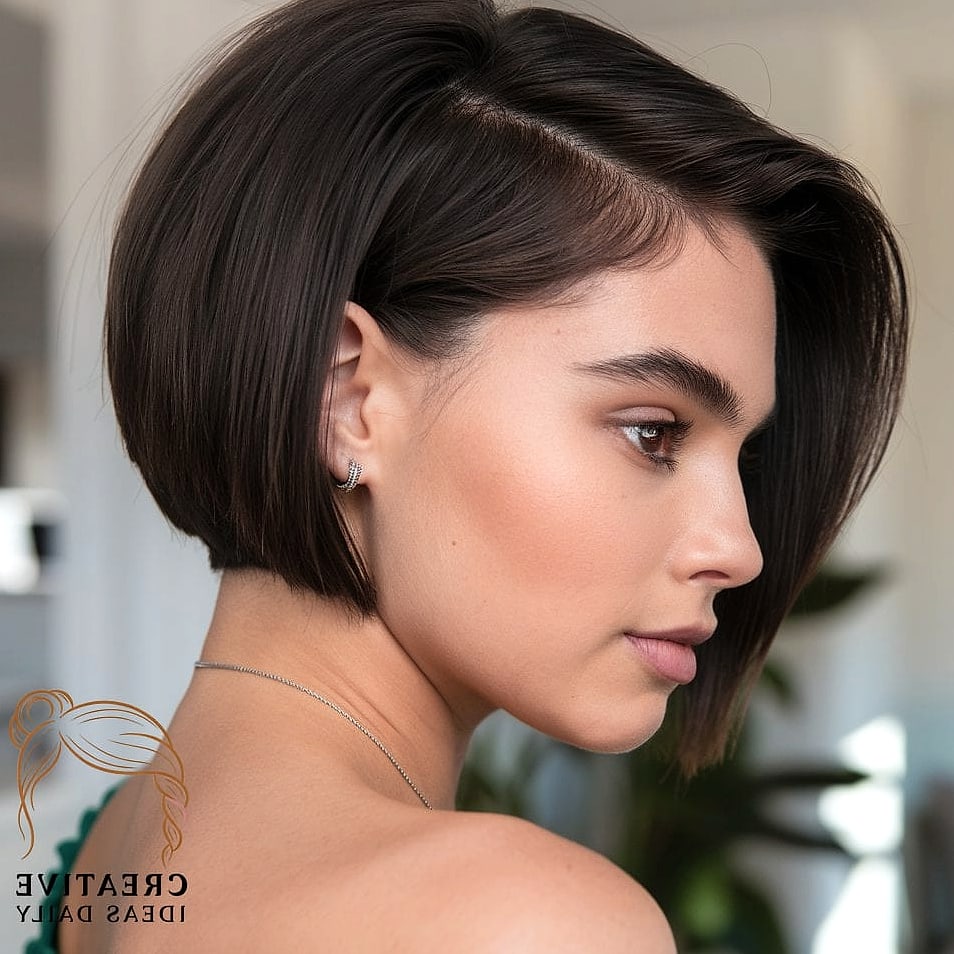Cropped Bob with Blunt Fringe