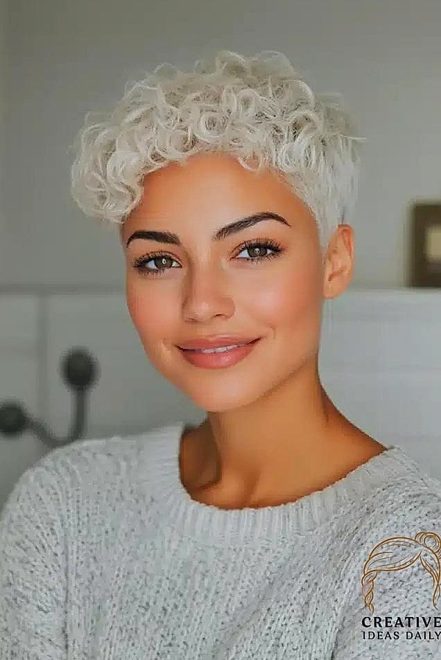 Cropped Curly Pixie