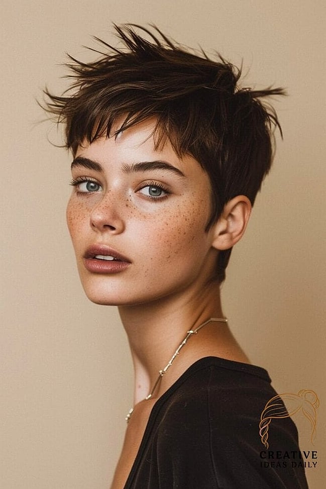 Cropped Cut with Long Side Bangs