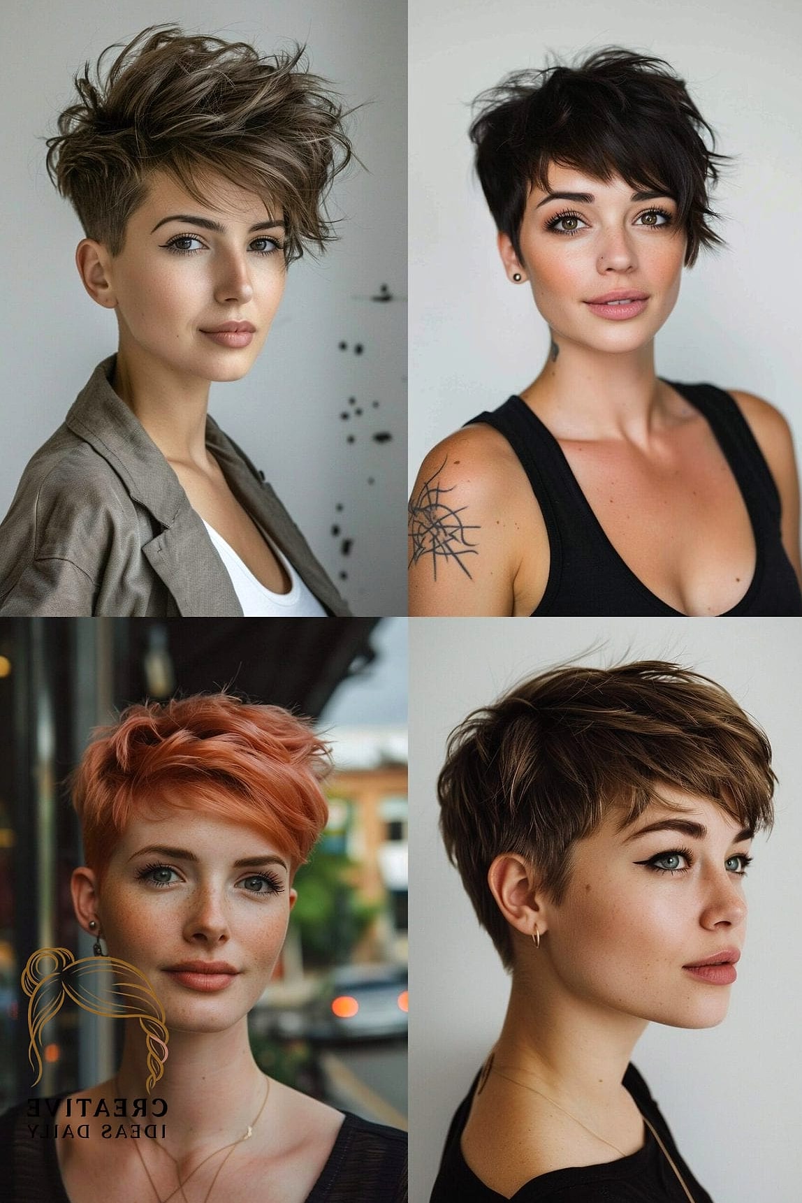 Cropped Pixie with Undercut Sides