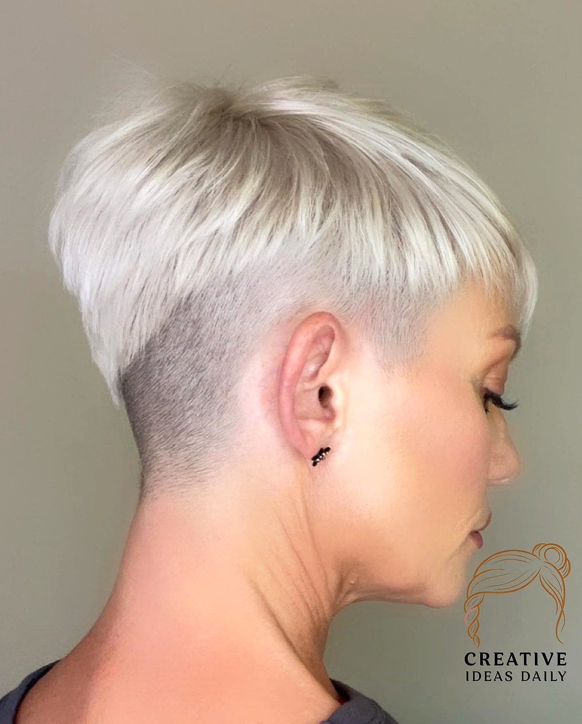 Cropped Pixie with Shaved Design
