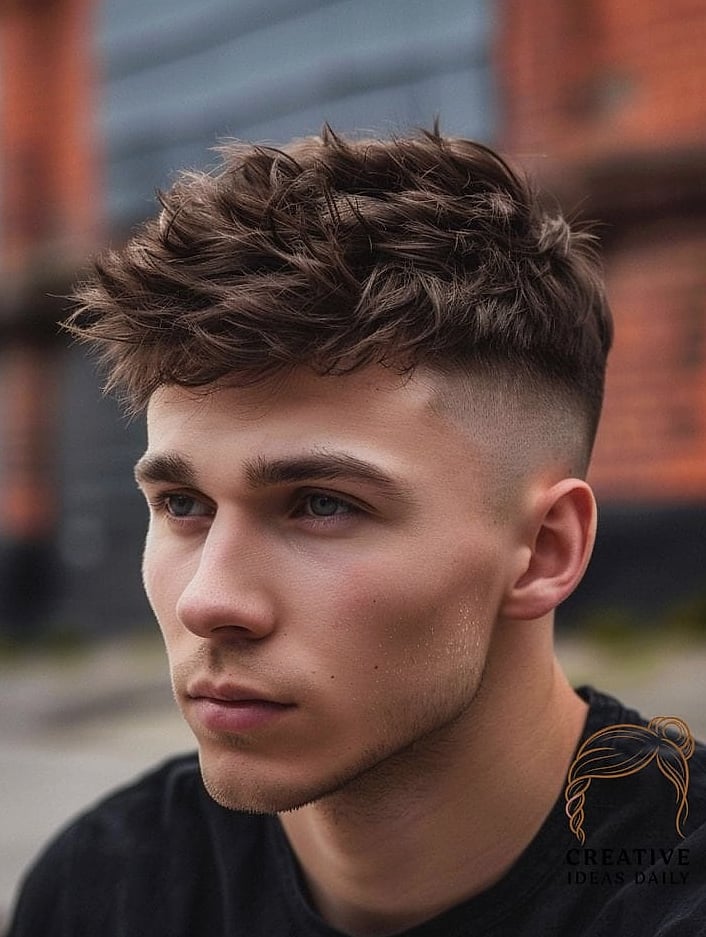 Cropped Textured Fringe with Fade