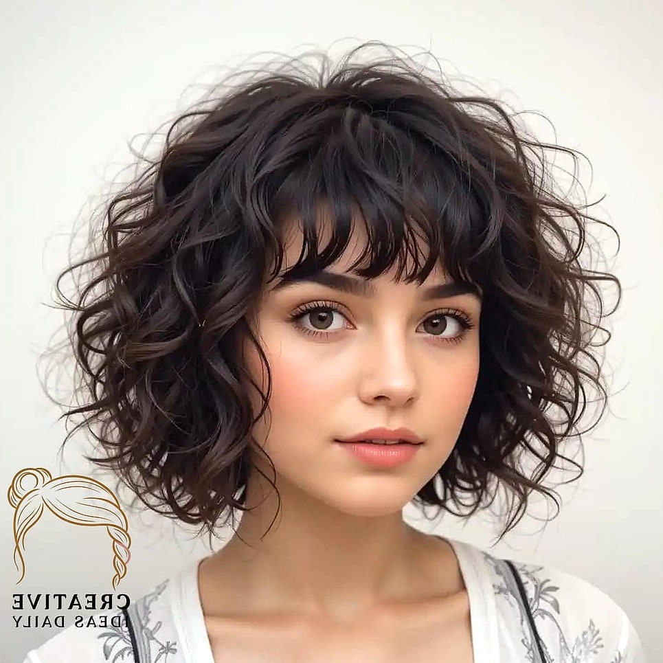 Curly Fringe Bob