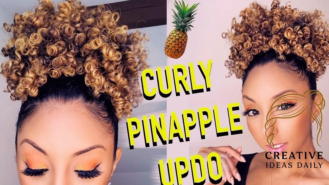 The Curly Pineapple Updo