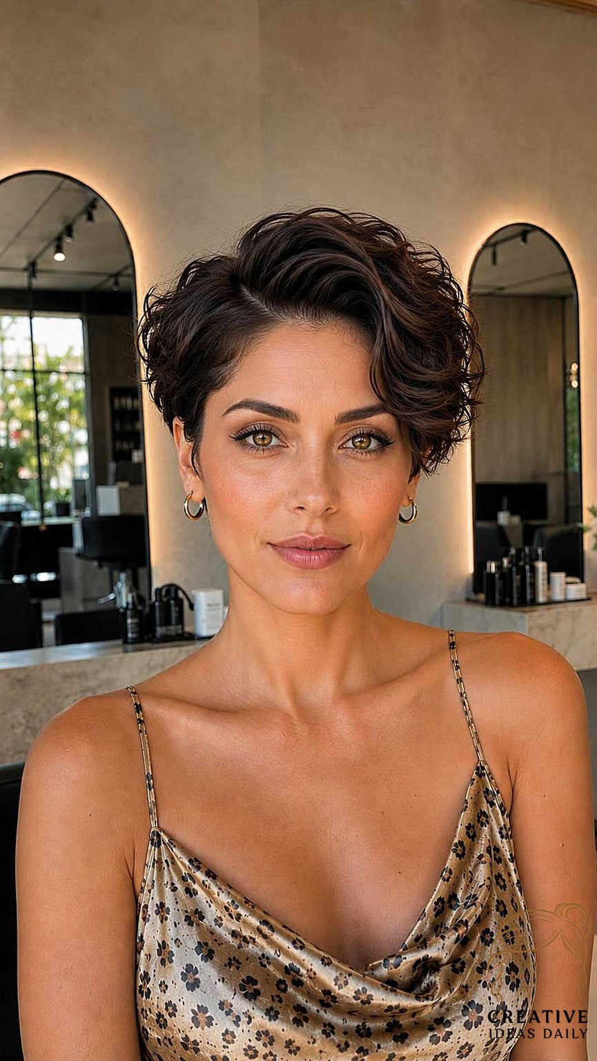 Curly Pixie Crop