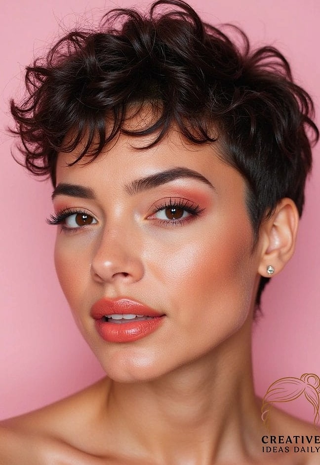 Curly Pixie Cut