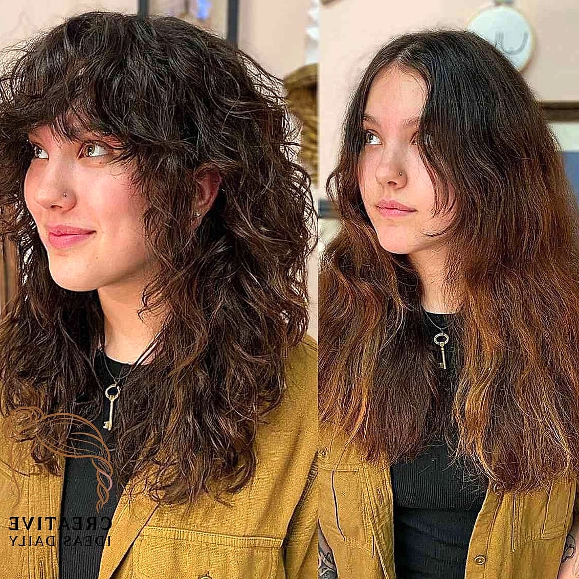 Curly Shag Bob