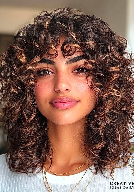 27 Medium Length Hair Ideas Every Woman Needs to See 10 Curly Shoulder Length Shag