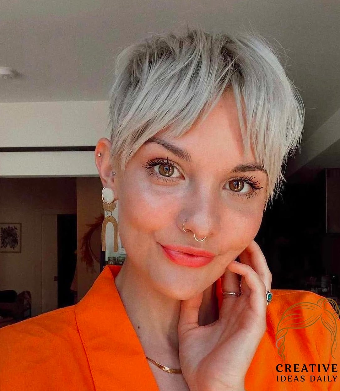Curtain Bangs Pixie