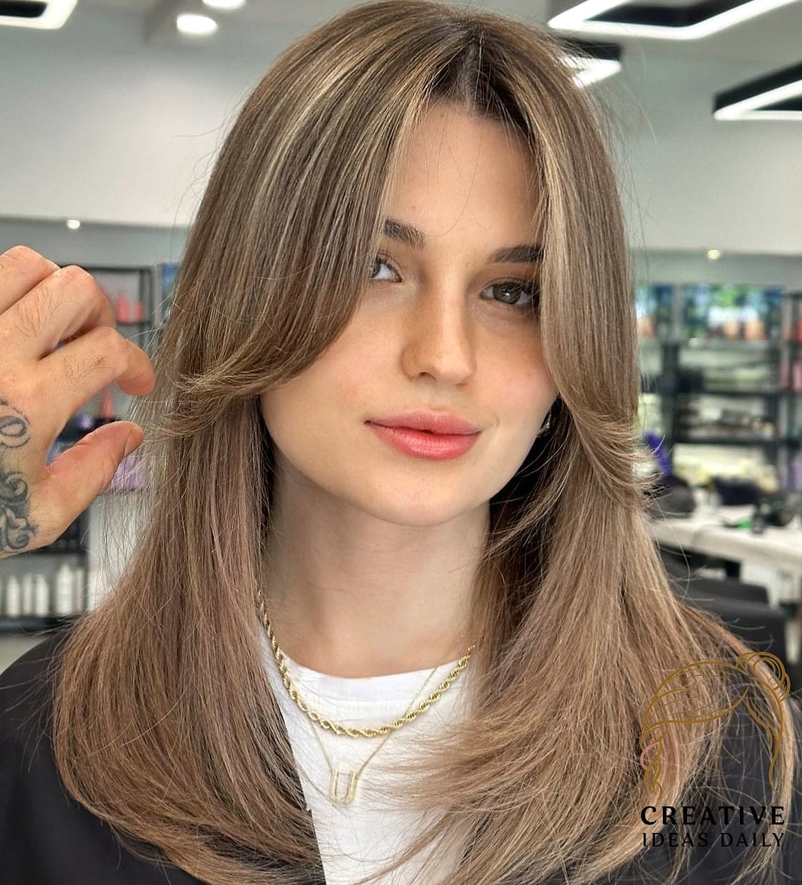 Curtain Bangs with a Lob
