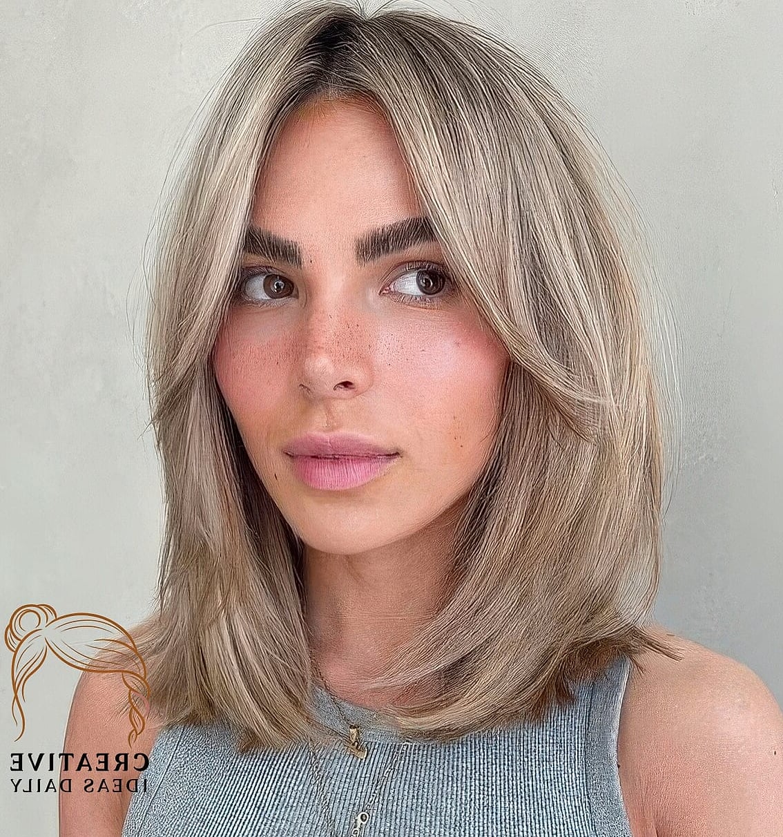 Curtain Bangs with Medium Layers