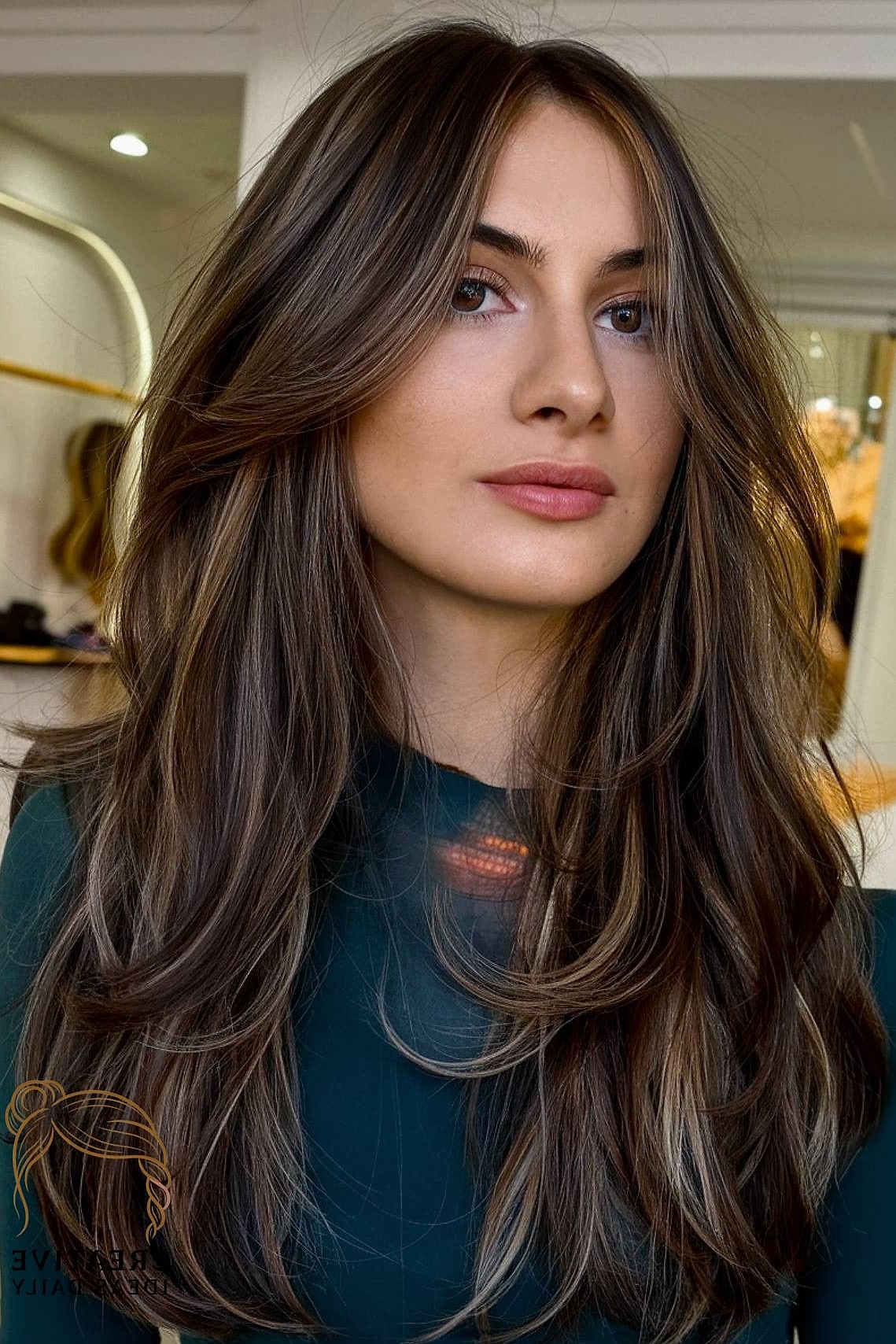 Curtain Bangs With Long Layers