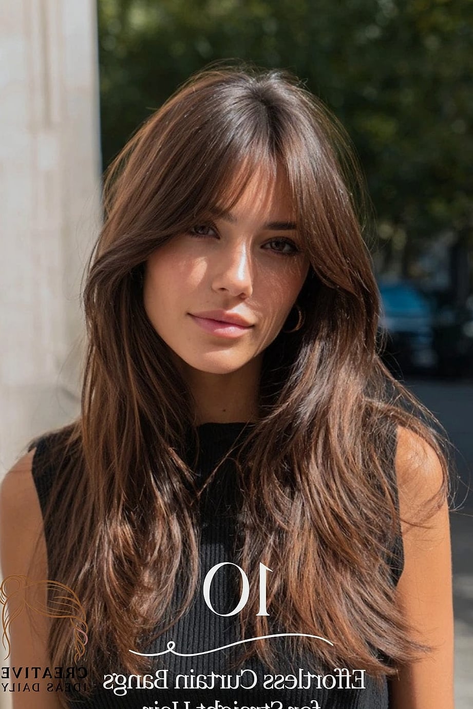 Curtain Bangs With Straight Length