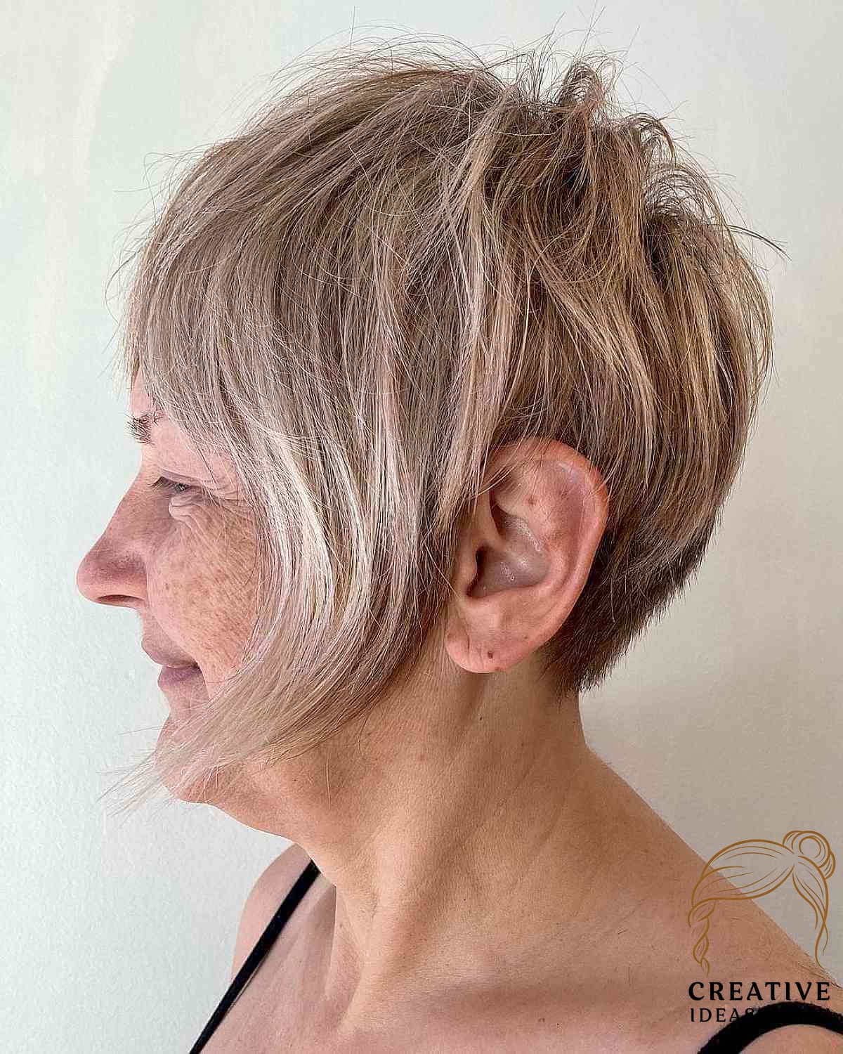 Cute Pixie with Nape Undercut for Women Over 50