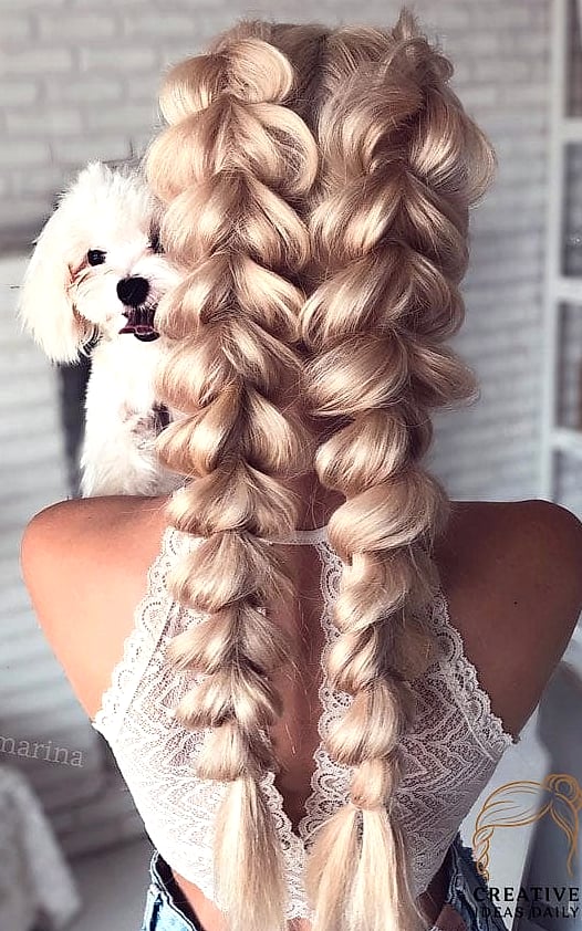 Double Braided Pigtails, Grown-Up Style