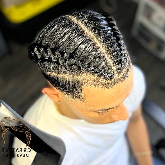 27 Long Hair Men Style Ideas That Every Stylist Needs to See 24 Double Braids