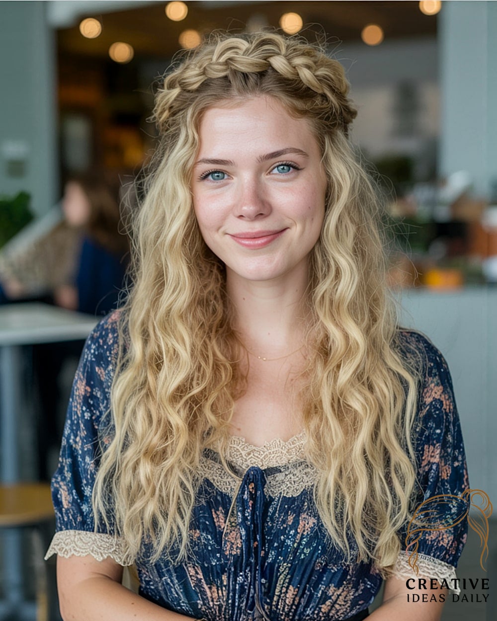 Easy Twisted Crown For Thick Long Hair