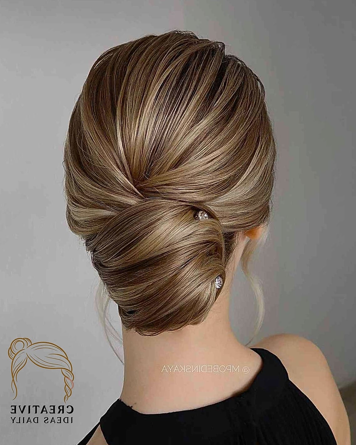 Elegant Updo with Medium Length
