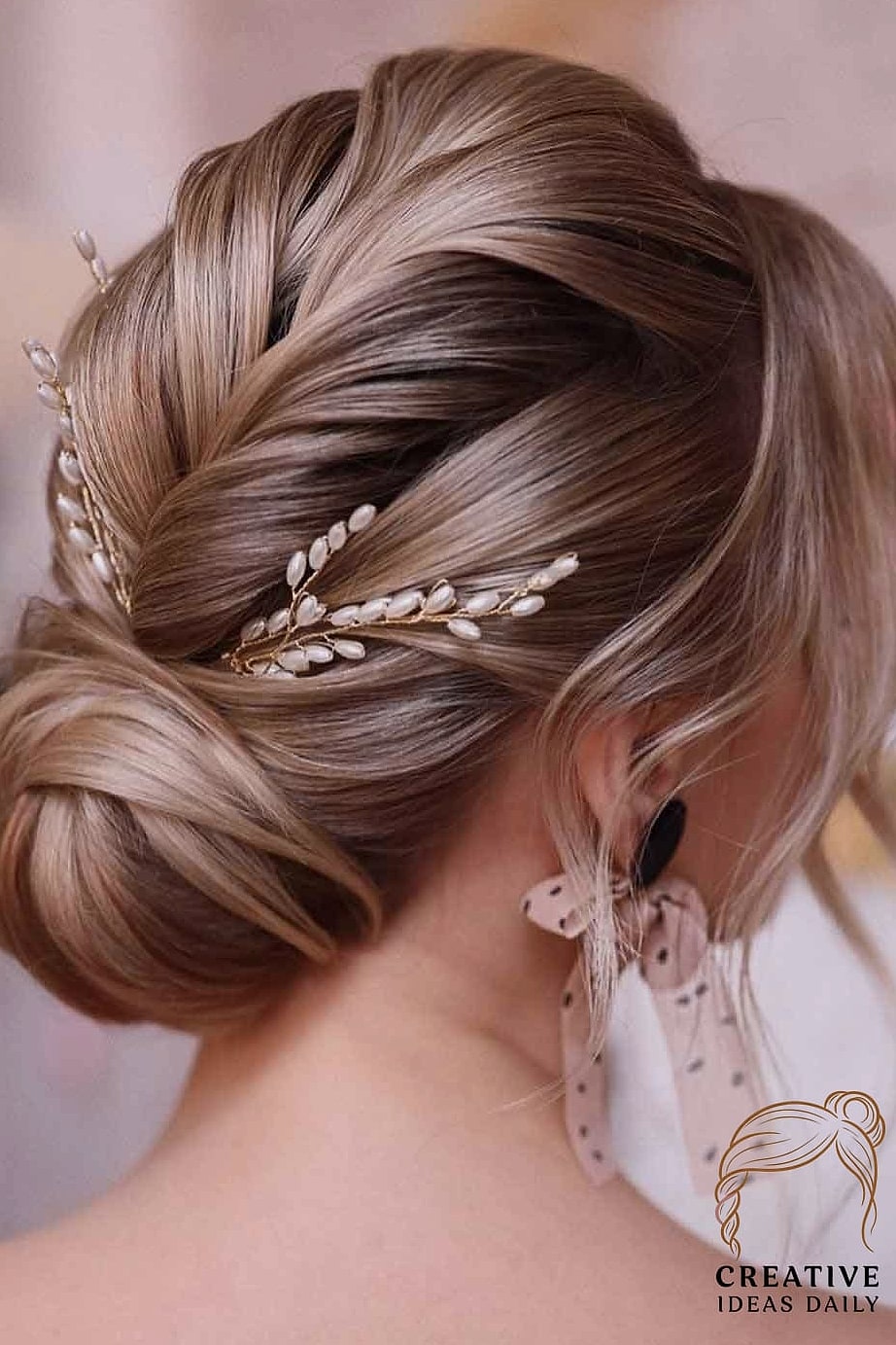 Elegant Updo with Medium Length